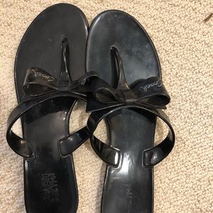 Coach jelly bow flip flop sandals